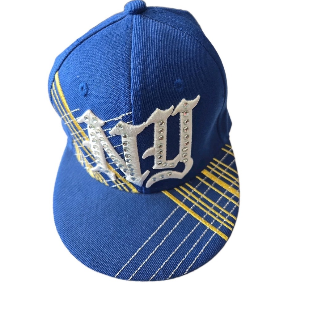 Guang Jing Cap New York Size 7 1/2 Embroidery &‎ Rinestones